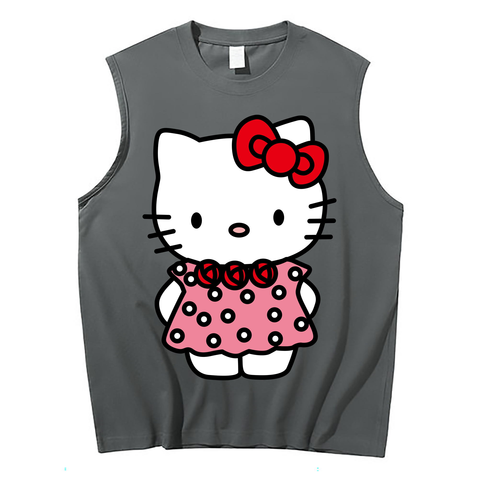 （画像用） Hello Kitty ハローキティ コットン100％タンクトップ（フロントプリント）